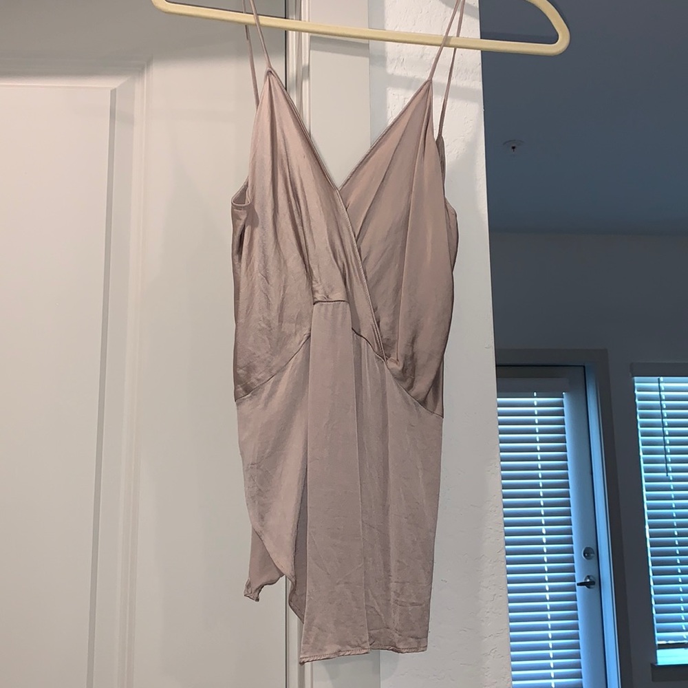 **SEE VIDEO!** ZARA silk/satin imitation top, open back